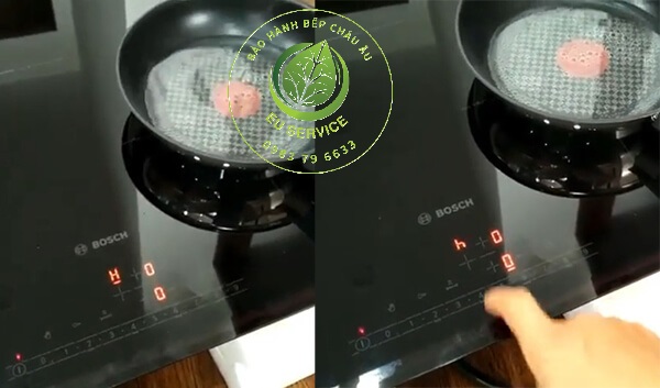 Bếp từ Bosch PPI8256ms hiển thị chữ H sau khi nấu