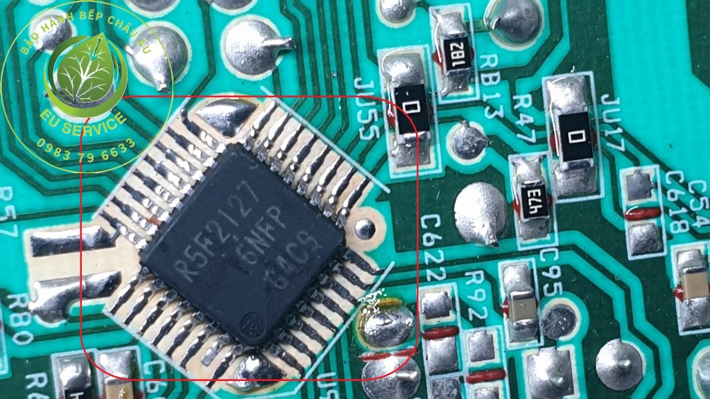 Kiểm tra bo mạch công suất bếp từ AEG - sửa lỗi E8 - E822
