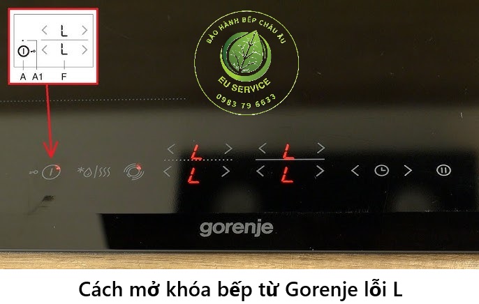 Sửa bếp từ Gorenje lỗi L - khóa an toàn - khóa trẻ em