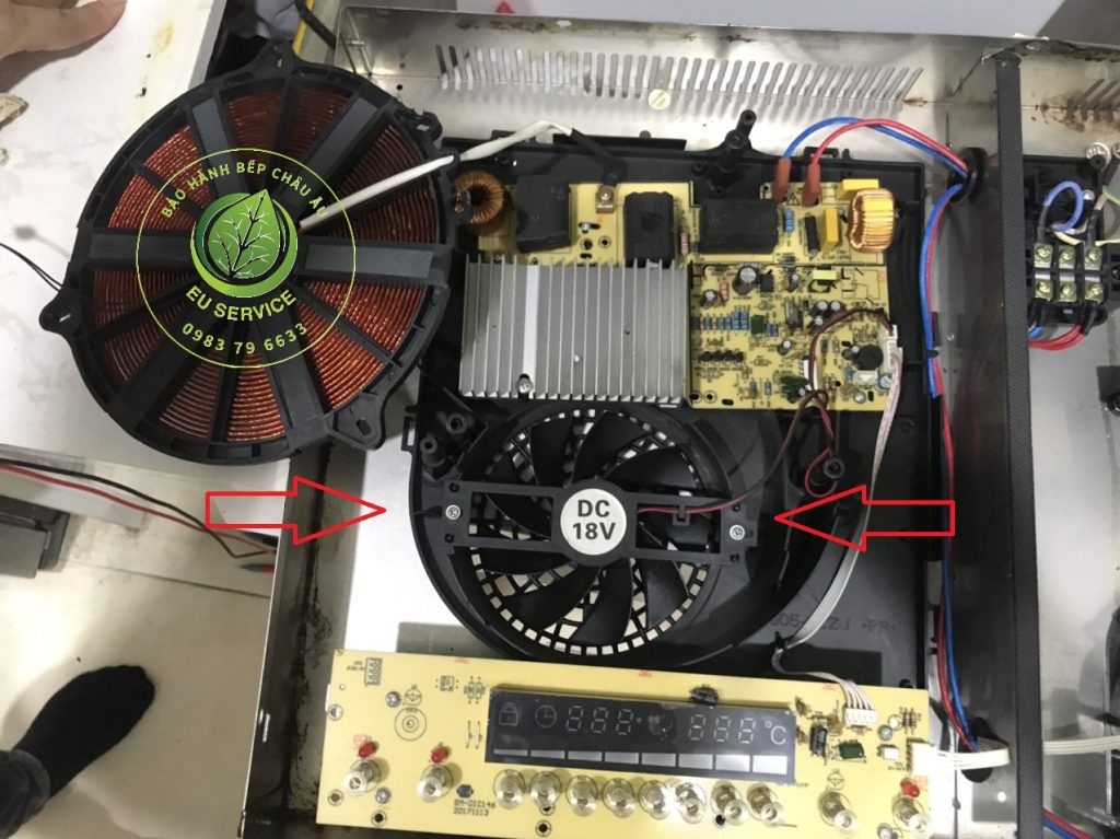 Sửa bếp từ Spelier lỗi quạt - bếp báo lỗi E4