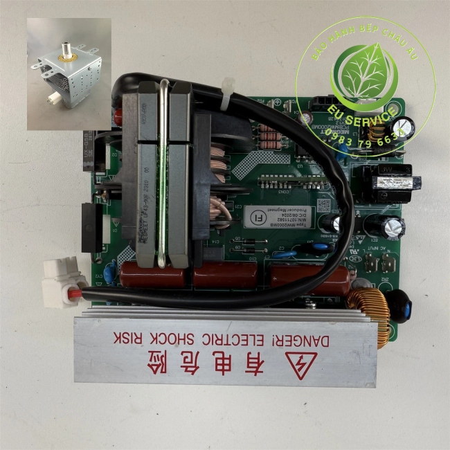 Sửa lò vi sóng miele lỗi không nóng - thay đèn cao tần và biến tần inverter