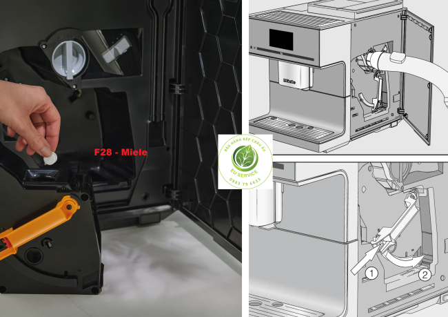 Sửa lỗi F28 máy pha cà phê miele