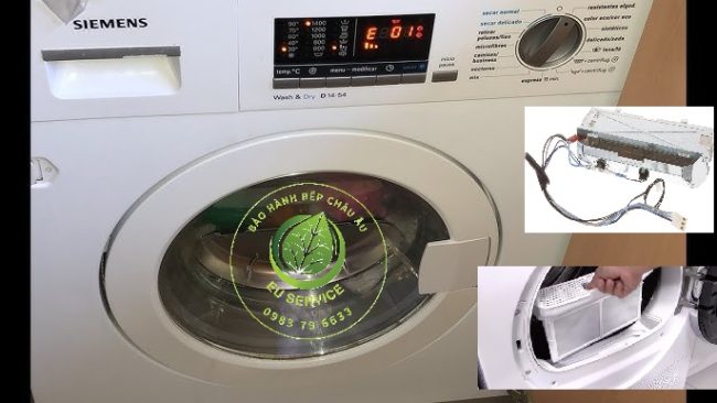Sửa máy sấy quần áo siemens lỗi E01