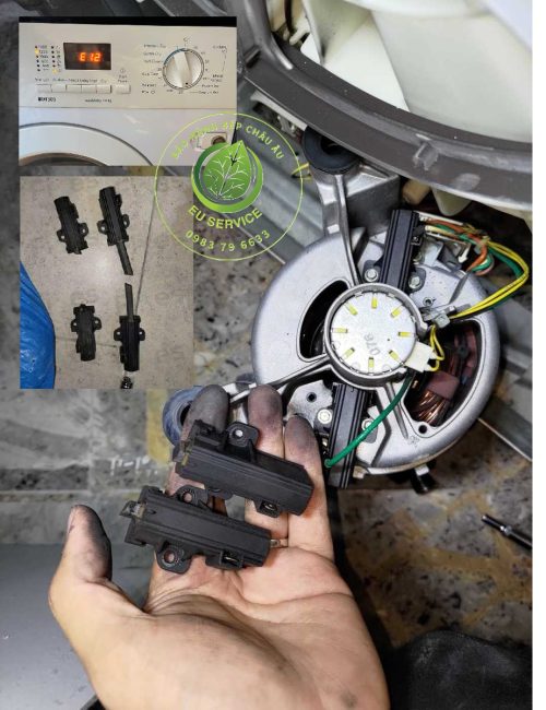 Sửa máy sấy quần áo siemens lỗi motor F09 F11 F12