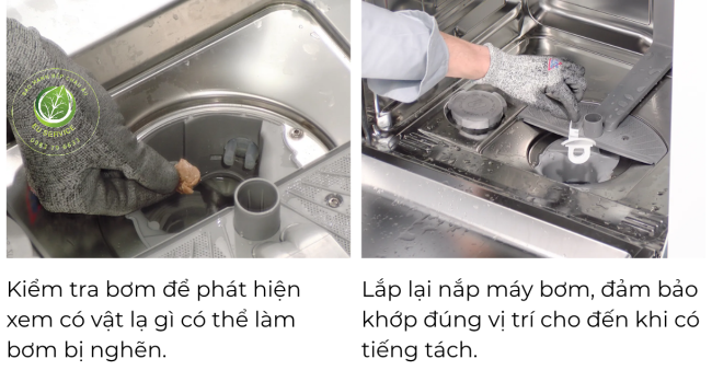 hướng dẫn kiểm tra bơm xả máy rửa bát bosch - lỗi e20