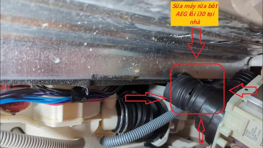 hướng dẫn kiểm tra và sửa lỗi i30 máy rửa bát AEG - Lỗi rò rỉ