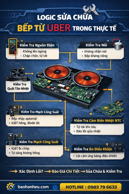 hướng dẫn sửa bếp từ uber cho người không chuyện