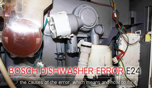 lỗi E24 máy rửa bát Bosch