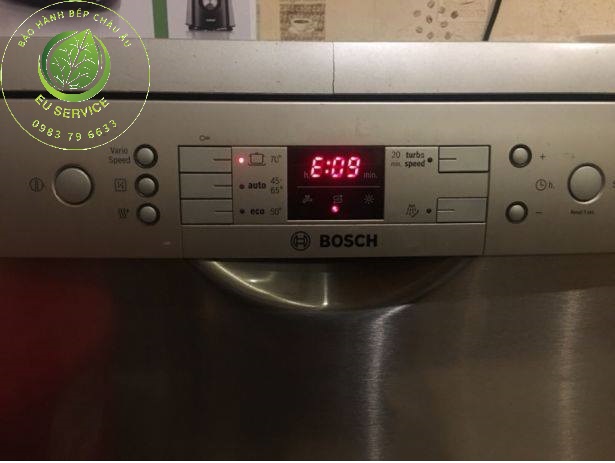 máy rửa bát bosch E09, nguyên nhân và cách sửa chữa