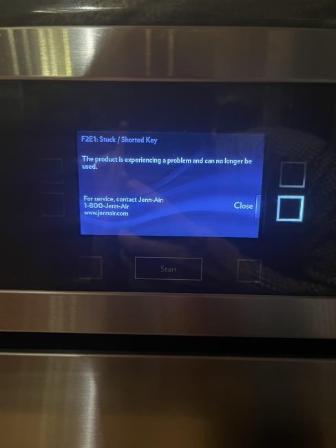 sửa chữa bếp từ Jenn-Air lỗi F2E1