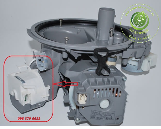 sửa chữa thay mới bơm xả máy rửa bát bosch lỗi E23 hoặc e6102