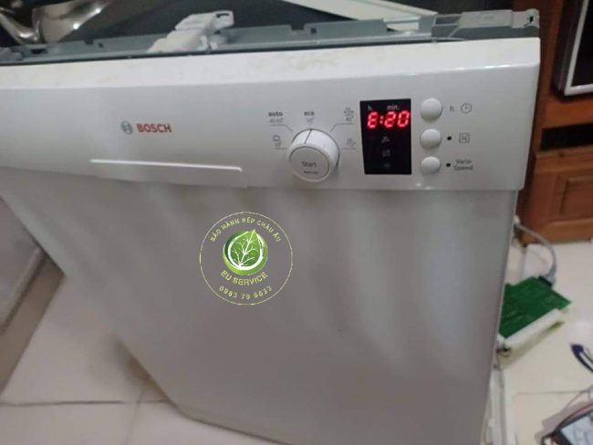 sửa máy rửa bát bosch lỗi E20 trong thực tế