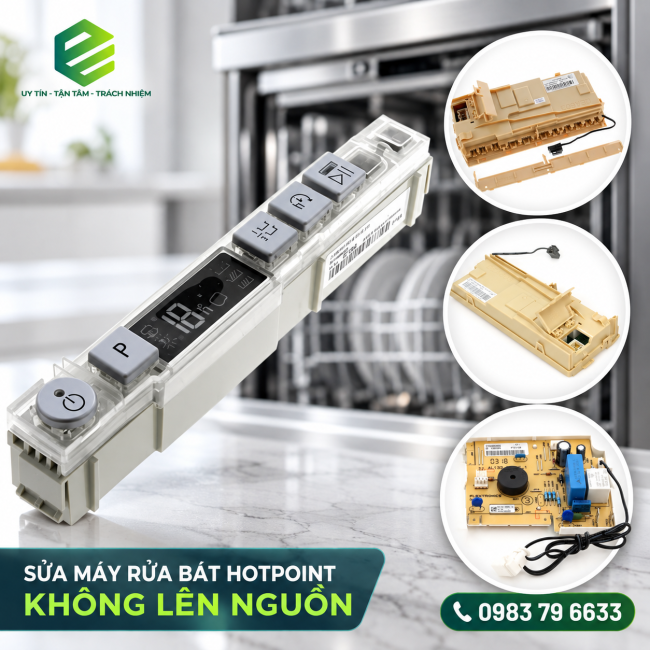 Sửa máy rửa bát Hotpoint không lên nguồn