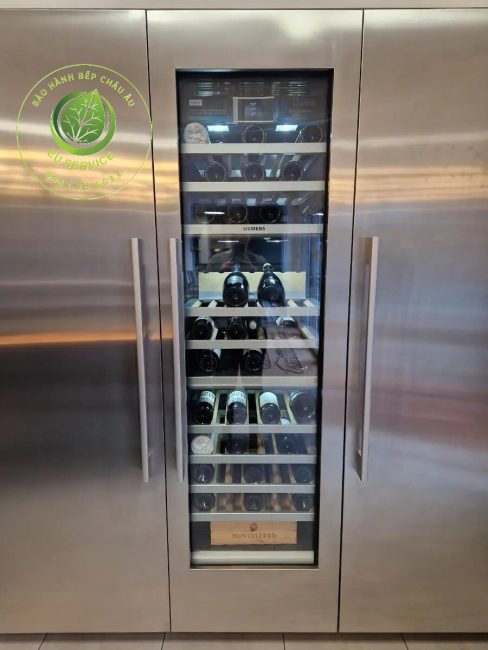 sửa tủ rượu vang siemens lỗi dấu chấm than màu vàng