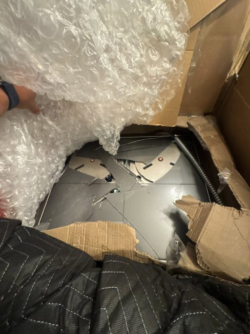 thay mặt kính bếp viking vỡ khi vận chuyển