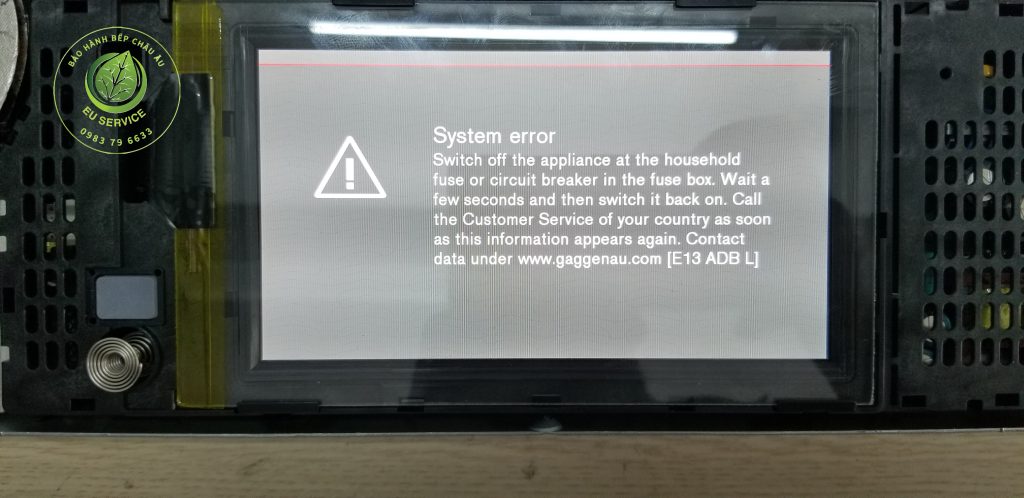 Sửa bếp từ Gaggenau lỗi E13