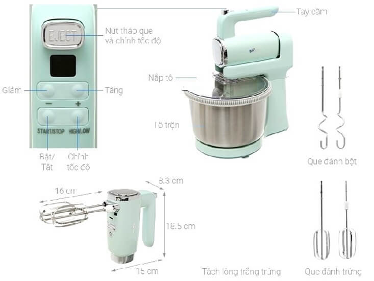 linh kiện máy đánh trứng trộn bột