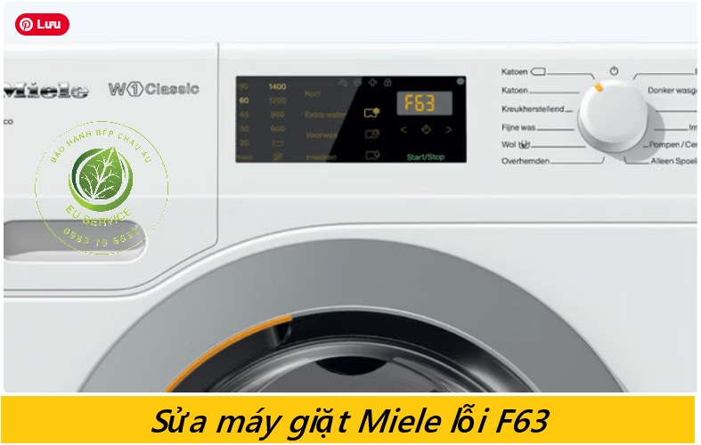 Sửa chữa máy giặt Miele lỗi F63 chính hãng