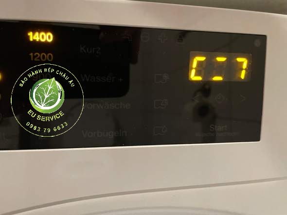 máy giặt miele báo lỗi sáng đèn