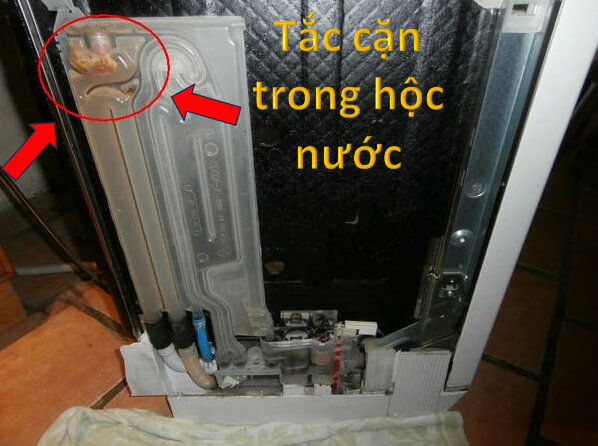 tắc cặn trong hộc nước