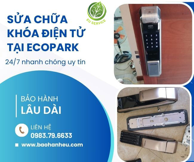 Sửa chữa khóa điện tử tại Ecopark 