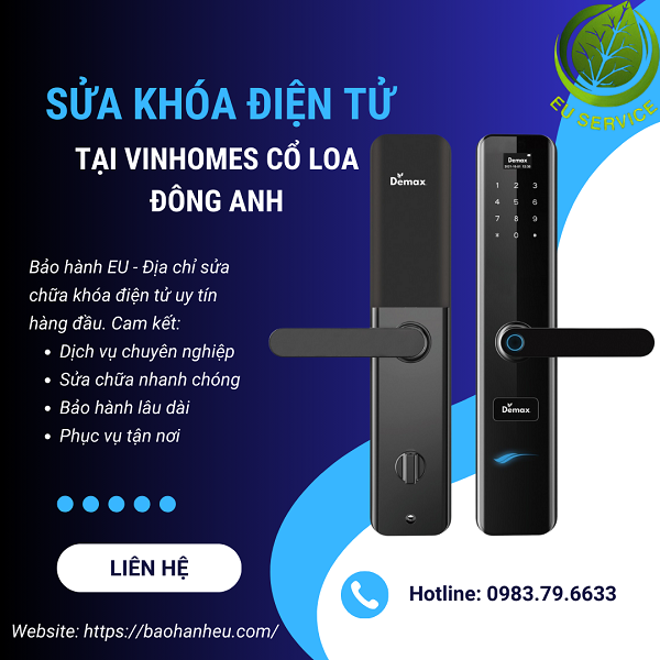 Sửa chữa khóa điện tử tại Vinhomes Cổ Loa Đông Anh, Đến ngay