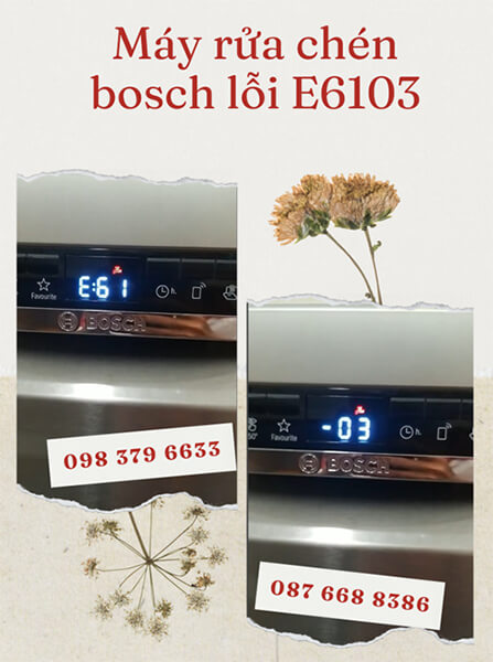 Sửa chữa máy rửa chén bát Bosch E6103