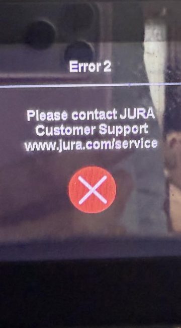 Sửa máy pha cafe jura lỗi e2