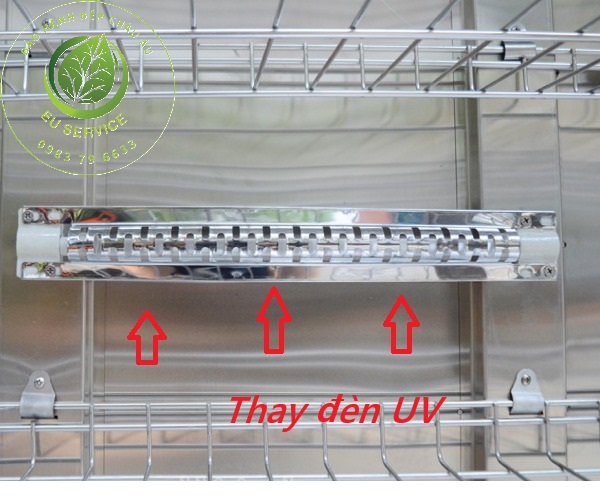 sửa máy sấy bát eurosun - thay đèn uv
