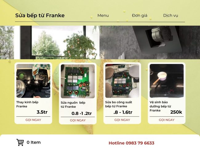 Dịch vụ sửa bếp từ Franke chính hãng