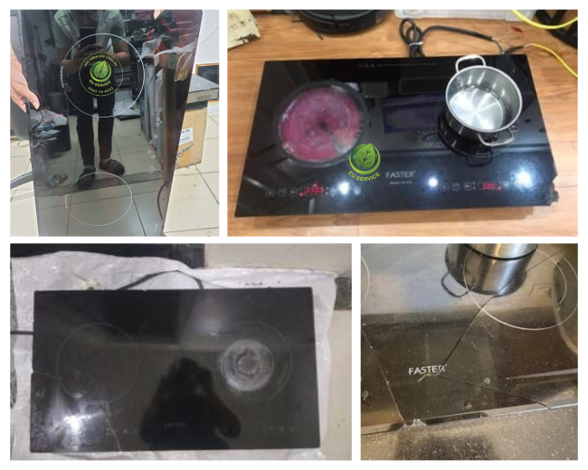Dịch vụ thay kính bếp từ Faster bị vỡ tại nhà