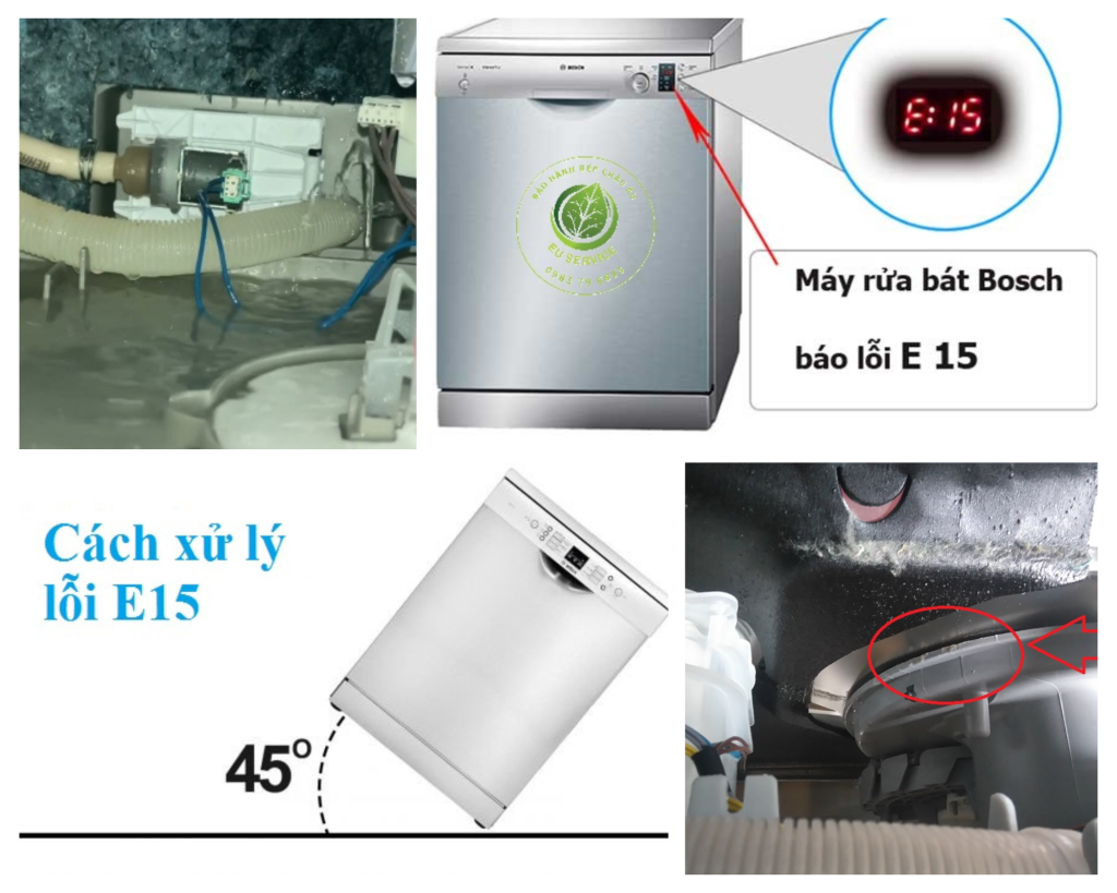 Nguyên nhân và cách sửa chữa máy rửa bát bosch lỗi E15