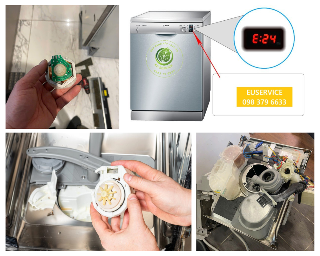 Nguyên nhân và cách sửa chữa máy rửa bát bosch lỗi E24
