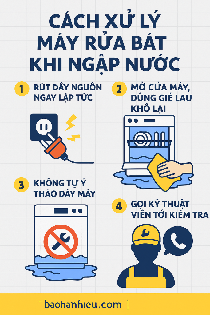 Hướng dẫn xử lý tạm thời khi thiết bị ngập nước