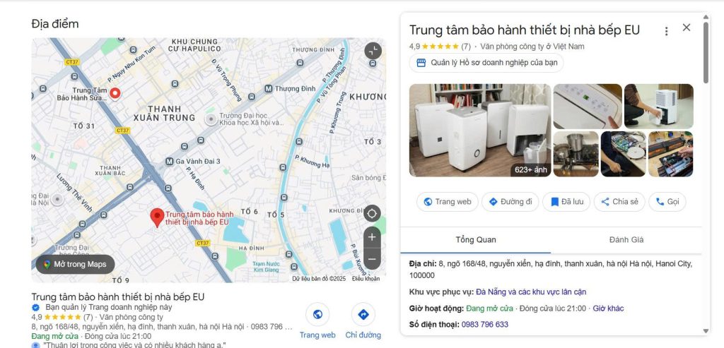 Trung tâm sửa chữa thiết bị nhà bếp EUSERVICE