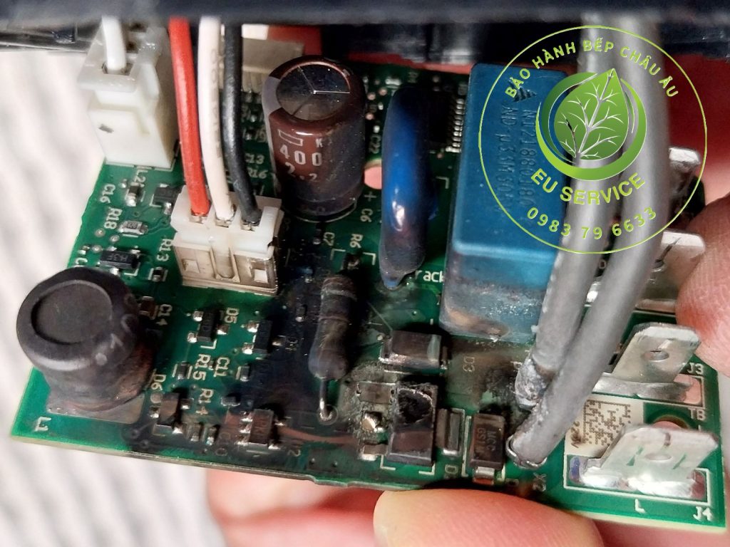 hướng dẫn sửa chữa máy pha cà phê krups mất nguồn - nguyên nhân cháy nổ bo mạch
