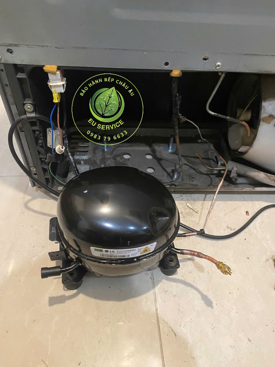 Thay máy nén ( block ) tủ lạnh Bosch tại nhà