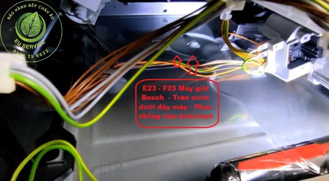 E23 F23 máy giặt bosch -rò nước đáy máy