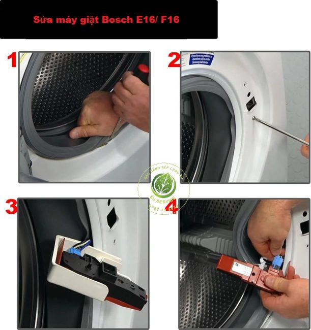 Hướng dẫn kiểm tra và tự thay khóa cửa máy giặt bosch tại nhà