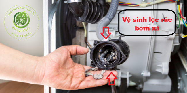 Máy giặt bosch không xả được nước