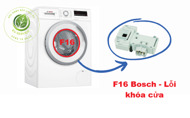 Sửa lỗi F16 máy giặt bosch - lỗi khóa cửa