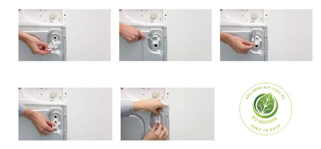 Tháo bỏ ốc cố định lồng máy khi lắp đặt
