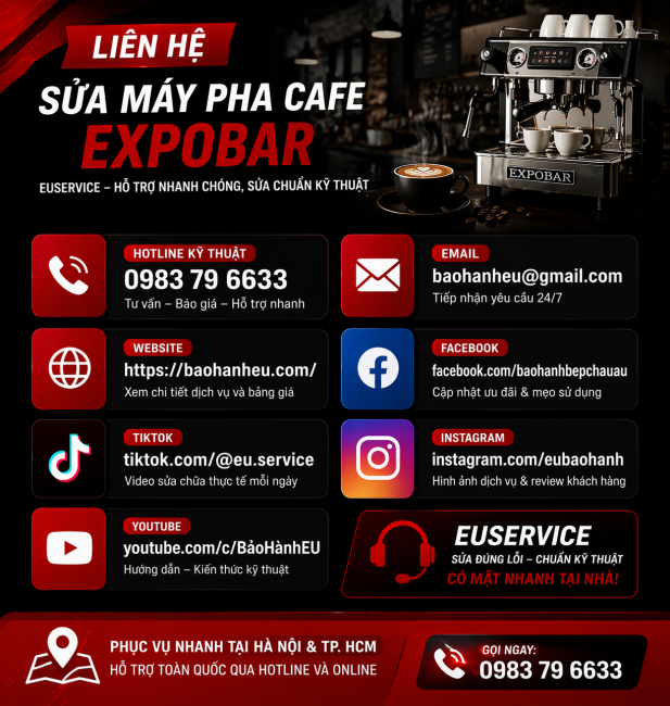thông tin liên hệ sửa máy pha cafe expobar