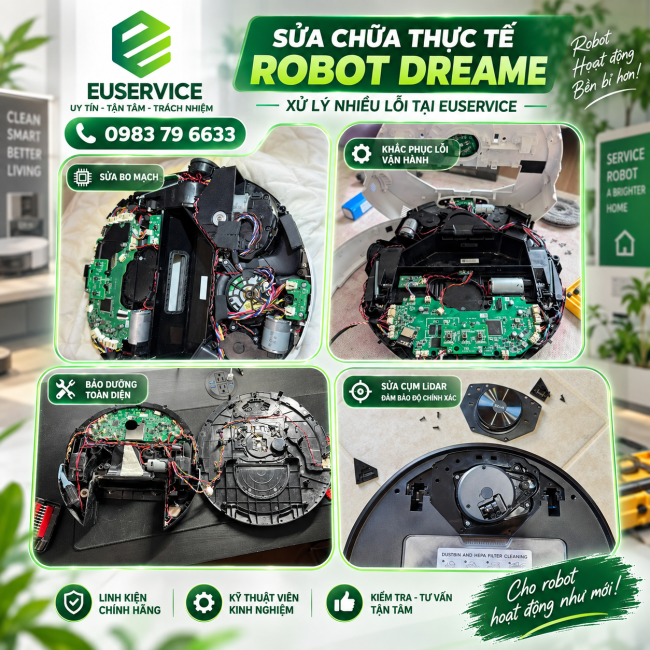 Dịch vụ sửa robot Dreame lấy ngay trong ngày