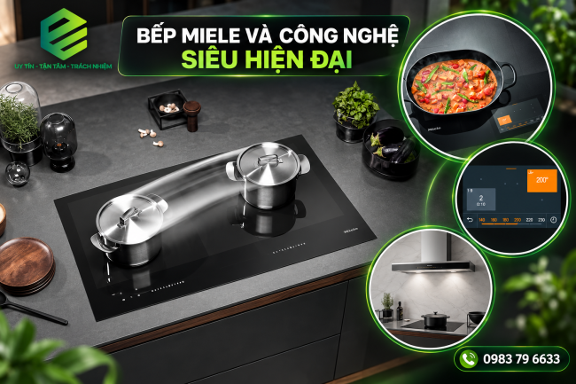 Những công nghệ tiên tiến trên bếp từ Miele