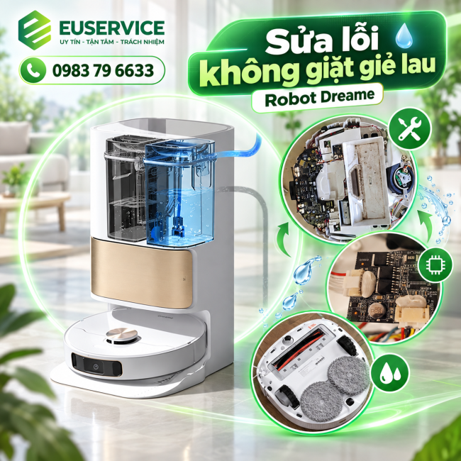 Sửa Robot Dreame Không Giặt Giẻ Lau