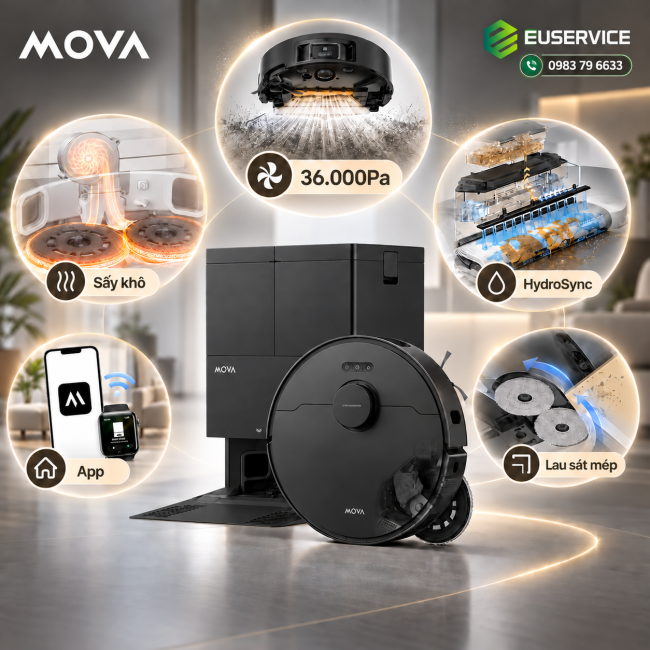 robot MOVA và Công nghệ làm sạch thông minh